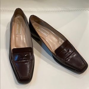 Michael Kors leather shoes penny loafers style
